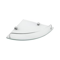 Raft de colț pentru duș RUMBA sticlă transparentă/crom lucios