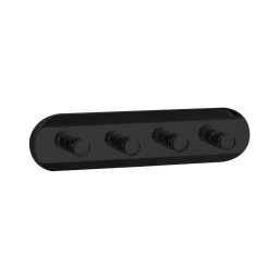 Aqualine - Cuier de perete pentru prosoape SAMBA 21 cm negru