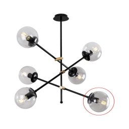 Abajur de rezervă din sticlă pentru lustră MARTI d. 15 cm