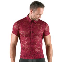 Svenjoyment Floral Lace Transparent Shirt 2161966 Red XL