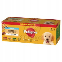 Pedigree Junior Selecție mixtă cu orez în aspic 40 x 100 g