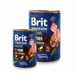 Brit Premium by Nature Adult Porc și Trahee 24 x 800 g