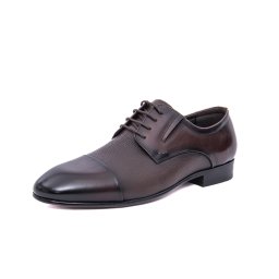 Pantofi bărbați Caribu 3MKD1-16-4B C4-N maro piele naturală texturată, cap-toe elegant