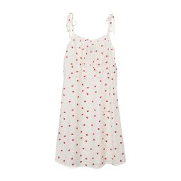 VERO MODA Rochie Vmodette Sl Short Wvn 10324640 11-0602 TCX snow white/strawberry