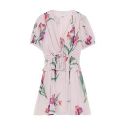 TED BAKER Rochie Merieli V Neck Waisted Mini 278057 lt-pink