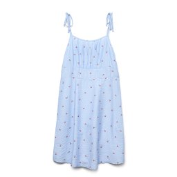 VERO MODA Rochie Vmodette Sl Short Wvn 10324640 11-0602 TCX snow white/cherry