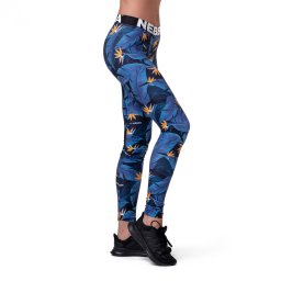 NEBBIA Colanți pentru femei Mid Waist Ocean Power Blue XS