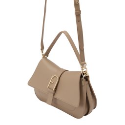 FURLA Geantă de umăr 'FLOW' maro cămilă / auriu