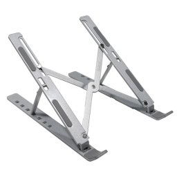 Stand Notebook 5.6″ aluminiu pliabil si ajustabil 7 trepte de inaltime husa de transport gri