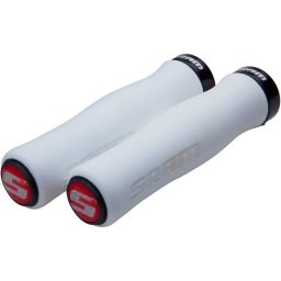 SRAM Locking Grips Foam Contour, lungime 136mm, din spuma comfortabila, alb
