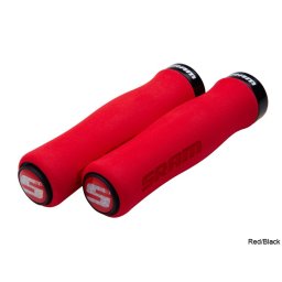 SRAM Locking Grips Foam Contour, lungime 136mm, din spuma comfortabila, rosu