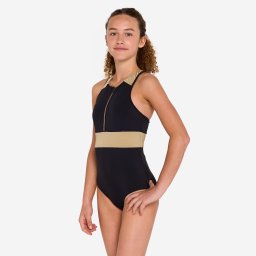 Costum întreg surf spate Y fermoar față 900 Calysta Negru și auriu Fete