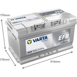 Baterie auto Varta Dynamic EFB 75Ah 730A E46 575500073
