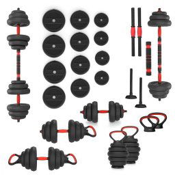 Gantere si greutati 6IN1 HMS SGN120 WEIGHT SET (BARBELL, DUMBBELL AND KETTLEBELL) 20KG