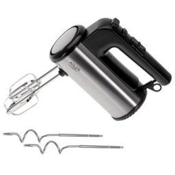 Mixer TURBO POWER, 900 W, 5 viteze, 2 Carlige aluat, 2 Teluri Negru/Inox