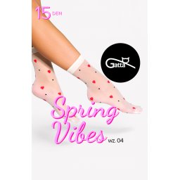 Gatta Spring Vibes Socks Love Hearts Model 04 White