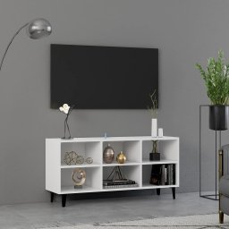 Comoda TV cu picioare metalice, alb, 103,5x30x50 cm GartenMobel Dekor