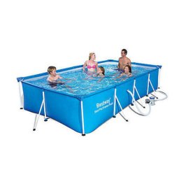 Piscina cu cadru metalic si filtru 400 x 211 x 81 cm, Bestway