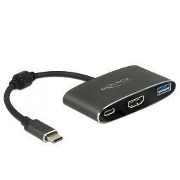 Delock Adaptor USB Type-C tata - HDMI mama 4K + USB Tip-A + USB Type-C
