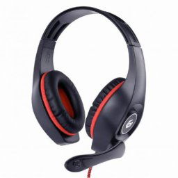 Casti cu microfon Gembird GHS-05-R, Black-Red