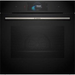 Cuptor incorporabil Bosch HSG7584B1, Electric, 71 l, Multifunctional, 23 functii , Perfect Steam, Air Fry, Autocuratare EcoClean Direct, Grill, Home Connect, Clasa A+, Sticla Neagra