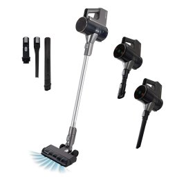 Aspirator vertical Heinner VertiClean Pro HSVC-MBD25.9S, filtrare ciclonica, acumulator litiu-ion 25.9v, putere 450w, 3 viteze, autonomie max. 20 min, display led, capacitate 0.7l, filtru hepa, Argintiu