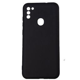 Husa telefon Samsung Galaxy M11 - Spacer, Grosime 2 mm, Material flexibil silicon + interior cu microfibra, Negru, "SPPC-SM-GX-M11-SLK