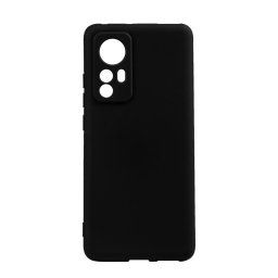 Husa telefon Xiaomi 12 X - Spacer, Grosime 2 mm, Material flexibil silicon + interior cu microfibra, Negru, "SPPC-XI-12X-SLK