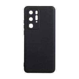 Husa telefon Huawei P 40 Pro - Spacer, Tip back cover, Material flexibil silicon + interior cu microfibra, Negru, "SPPC-HU-P-40P-SLK