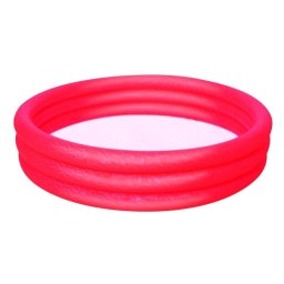 Piscina gonflabila PVC Bestway, 183 x 33 cm, 3 inele, Rosu, Volum 480 l