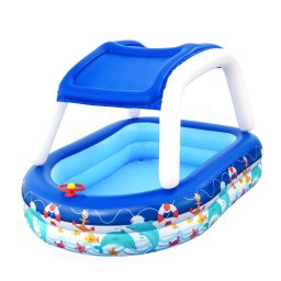 Piscina gonflabila Bestway 54370 Family, cu parasolar detasabil, 213 x 155 x 123 cm