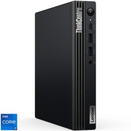 Sistem Desktop PC LENOVO ThinkCentre M70q Gen5, Procesor Intel Core i7-14700T, 16GB DDR5, 512GB SSD M.2 2280 PCIe, Intel UHD Graphics 730, Fara sistem de operare, Negru