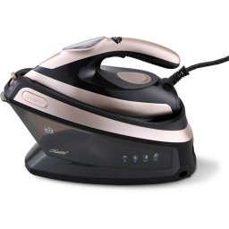 Statie de calcat cu aburi Maestro MR-320C, 2400 W, 1,5 L, Material talpa ceramic, Negru-Roz Auriu