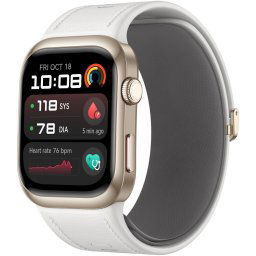 Smartwatch Huawei Watch D2, Gold aluminum alloy Case, Composite Leather Strap, Alb