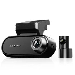 Camera auto DVR DDPAI N5 Dual, 4K UHD frontala, 1080P spate, GPS, Wi-Fi, Supercondensator, 32GB eMMC, Negru