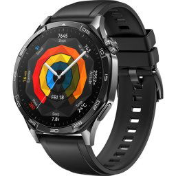 Smartwatch HUAWEI Watch GT 5, 46mm, GPS, Android-iOS, Black Fluoroelastomer Strap, Negru