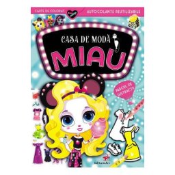 Casa de moda MIAU: Parcul de distractii. Carte de colorat, autocolante reutilizabile