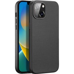 Husa Husa Capac Spate Grit Piele Negru APPLE Iphone 14 Plus