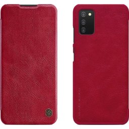 Husa Etui Nillkin QIN do Samsung Galaxy A03s EU (Czerwone) uniwersalny