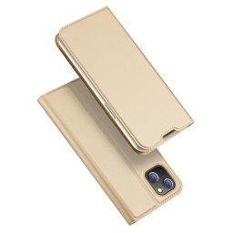 Husa Dux Ducis Skin Pro Holster Flip Cover for iPhone 14 Plus gold