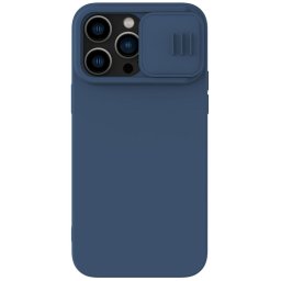 Husa Nillkin CamShield Silky Silicone Case for iPhone 14 Pro Max silicone cover with camera cover blue