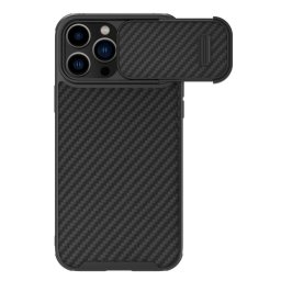 Husa Nillkin Synthetic Fiber S Case iPhone 14 Pro with camera cover black