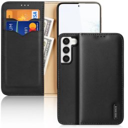 Husa Dux Ducis Hivo case Samsung Galaxy S23+ flip case wallet stand RFID blocker black