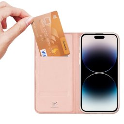Husa Dux Ducis Skin Pro Wallet Case for iPhone 15 Pro Max - Pink