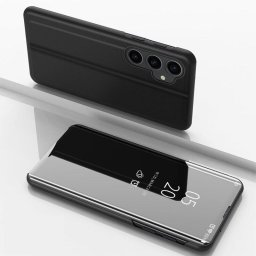 Husa Hard Flip Case for Samsung Galaxy S23 FE Clear View Case - Black