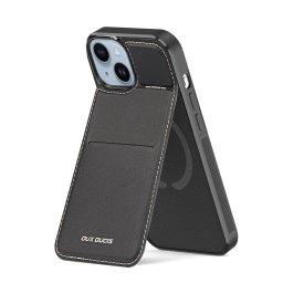 Husa 3in1 Wallet Case with Stand for iPhone 15 Plus MagSafe RFID Blocker Dux Ducis Rafi Mag - Black