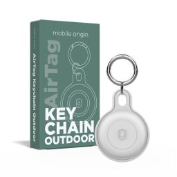 Alte gadgeturi Husa de protectie tip breloc Outdoor Key Chain compatibila cu Apple AirTag White