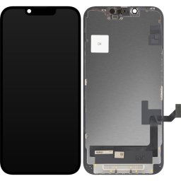 Piese si componente Display cu Touchscreen GX pentru Apple iPhone 14, cu Rama, Versiune OLED, Negru