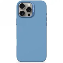 Husa AntiMicrobial Silicone, iPhone 16 Pro Max, Albastru