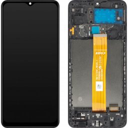 Piese si componente Display cu Touchscreen MP compatibil cu Samsung Galaxy A12 A125 / A12 Nacho A127, cu Rama, Negru